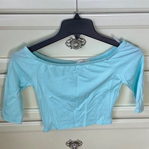 Off the shoulder crop top